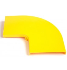 Крышка горизонтального поворота 90° оптического лотка 120 мм, желтая                                                                                                                                                                                      