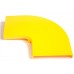 Крышка горизонтального поворота 90° оптического лотка 120 мм, желтая