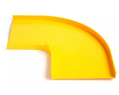 Крышка горизонтального поворота 90° оптического лотка 120 мм, желтая