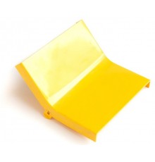 Крышка внутреннего изгиба 45° оптического лотка 120 мм, желтая                                                                                                                                                                                            