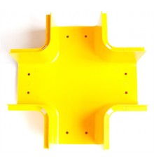 Х-соединитель оптического лотка 120 мм, желтый                                                                                                                                                                                                            