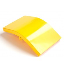 Крышка внешнего изгиба 45° оптического лотка 120 мм, желтая                                                                                                                                                                                               