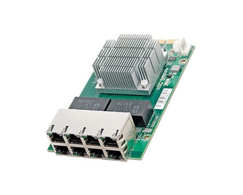 Сетевой адаптер NIP-51084 (A7871460)   Caswell Сетевой адаптер PCIe Gen2.0 x8, 8x 1GbE RJ-45 Ethernet Ports, Intel i350-AM4 LAN Controller