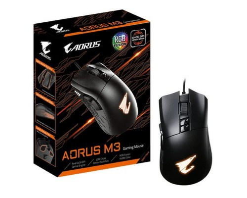 Мышь AORUS M3/USB MICE/LASER/BK GM-AORUS M3 RTL