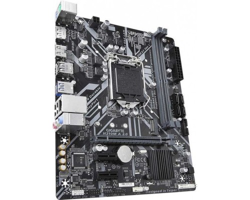 Материнская плата GIGABYTE H310M A 2.0, Socket 1151, Intel®H310, 2xDDR4-2666, HDMI+DP, 1xPCI-Ex16, 2xPCI-Ex1, 4xSATA3, 1xM.2, 8 Ch Audio, GLan, (4+2)xUSB2.0, (2+2)xUSB3.1, 2xPS/2, mATX, RTL,