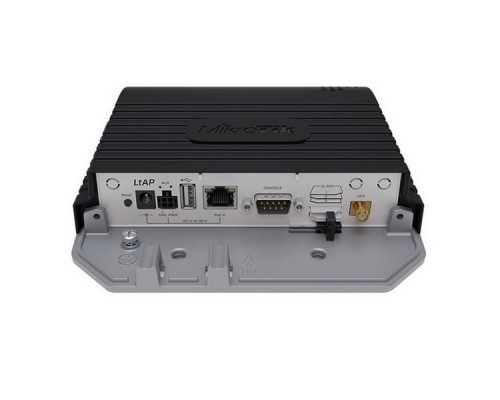 Маршрутизатор RBLtAP-2HnD&R11e-LTE LtAP LTE kit with dual core 880MHz CPU, 128MB RAM, 1 x Gigabit LAN, built-in High Power 2.4Ghz 802.11b/g/n Dual Chain wireless with integrated antenna, LTE modem (for International bands 1/2/3/5/7/8/20/38/40) with i