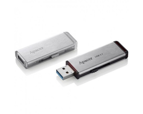 Память USB Flash Drive 32GB Apacer AH33A USB Flash AP32GAH33AS-1 USB 2.0, Silver, Metal case, RTL (916037)