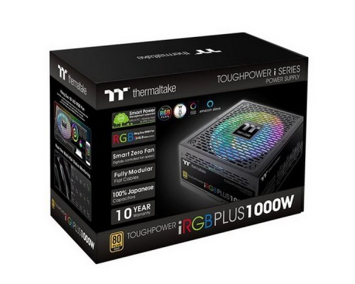 Блоки питания Thermaltake Toughpower i 1000 PS-TPI-1000F3FDGE-1 1000W/Fully Modular/Riing Duo/Full Range/Digital/80 Plus Gold/EU/100% JP CAP/All Flat Cables , RTL