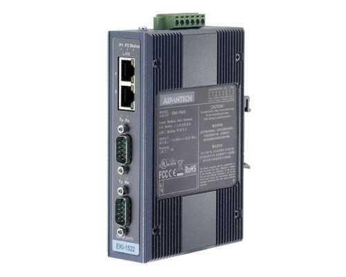 Модуль интерфейсный EKI-1522I-CE   Интерфейсный модуль 2 порта 10/100Base-T, 2 порта RS-232/422/485, -40...+75C Advantech