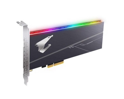 Жесткий диск SSD AIC 512GB Gigabyte AORUS RGB Client SSD GP-ASACNE2512GTTDR PCIe Gen3x4 with NVMe, 3480/2100, IOPS 360/510K, MTBF 1.8M, 3D TLC, 512MB, 800TBW, RTL (804930)