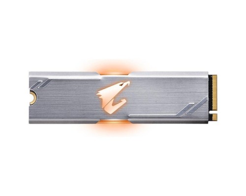 Жесткий диск SSD M.2 2280 512GB Gigabyte AORUS RGB Client SSD GP-ASM2NE2512GTTDR PCIe Gen3x4 with NVMe, 3480/2000, IOPS 360/440K, MTBF 1.8M, 3D TLC, 512MB, 800TBW, NVMe 1.3, RTL (804800)