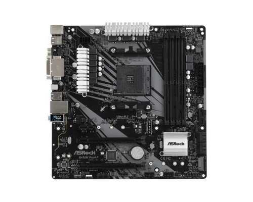 Материнская плата AMD B450 SAM4 MATX B450M PRO4-F ASROCK