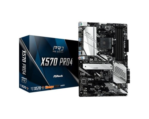 Материнская плата AMD X570 SAM4 ATX X570 PRO4 ASROCK