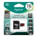 Карта памяти microSDHC 16GB Apacer Memory Card AP16GMCSH10U5-R UHS-I U1 Class 10, R85, Adapter, RTL (912602)