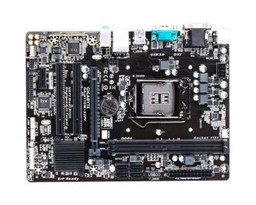 Материнская плата GIGABYTE GA-H110M-S2PV, Socket 1151, Intel®H110, 2xDDR4-2133, D-SUB+DVI-D, 1xPCI-Ex16, 1xPCI-Ex1, 2xPCI, 4xSATA3, 8 Ch Audio, GLan, (4+4)xUSB2.0, (2+2)xUSB3.0, COM, 1xPS/2, mATX, OEM