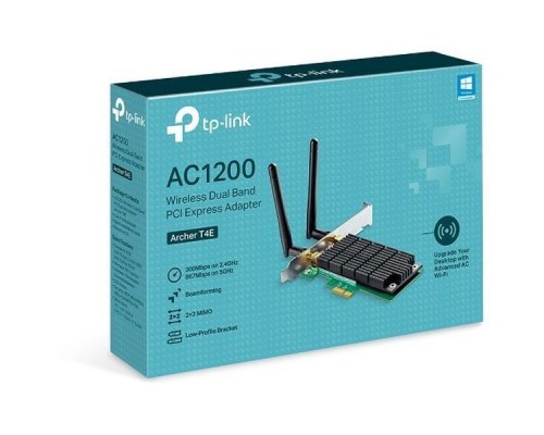 Адаптер TP-LINK ARCHER T4E AC1200 Двухдиапазонный Wi-Fi адаптер PCI Express