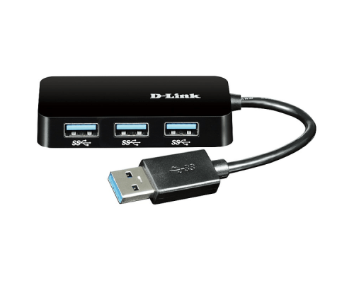 Адаптер D-Link DUB-1341/A1B Компактный концентратор с 4 портами USB 3.0