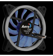 Вентилятор Aerocool REV Blue , 120x120x25мм, цвет светодиодов : синий, подсветка в виде двойного кольца, 3+4-Pin, 1200 об/мин, 41,3 CFM, 15,1 дБА                                                                                                         