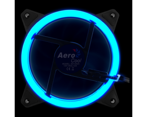 Вентилятор Aerocool REV RGB , 120x120x25мм, 16,8 млн. цветов, RGB подсветка в виде двойного кольца, 3-Pin, 1200 об/мин, 41,3 CFM, 15,1 дБА