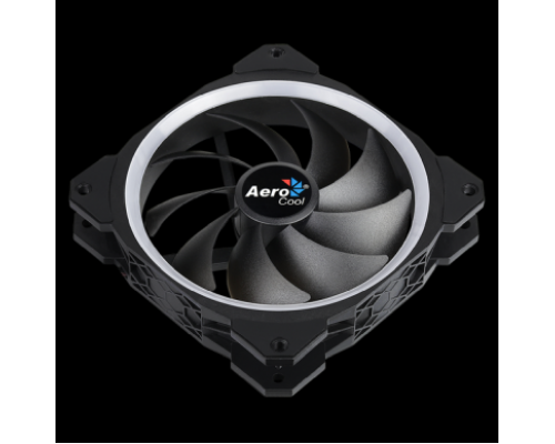 Вентилятор Aerocool ORBIT , 120x120x25мм, 16,8 млн. цветов, RGB подсветка в виде двойного кольца, 3-Pin, 1200 об/мин, 55,9 CFM, 14,1 дБА