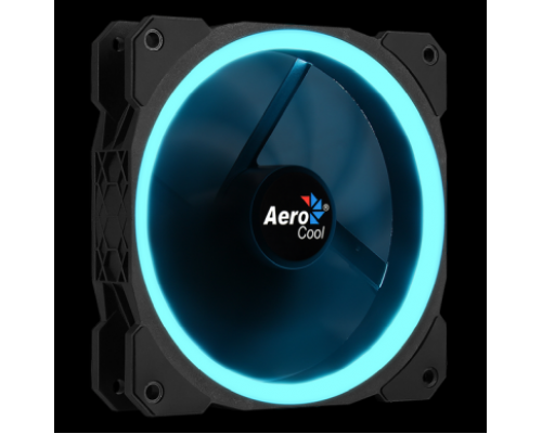 Вентилятор Aerocool ORBIT , 120x120x25мм, 16,8 млн. цветов, RGB подсветка в виде двойного кольца, 3-Pin, 1200 об/мин, 55,9 CFM, 14,1 дБА