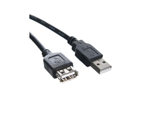 Кабель удлинительный TELECOM USB2.0 Am--Af 1,5 м черный TUS6990-1.5M