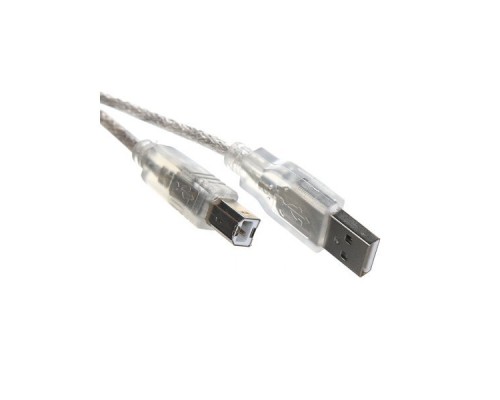 Кабель USB2.0  A--B (1.5м) Telecom прозрачная изоляция TC6995-1.5M