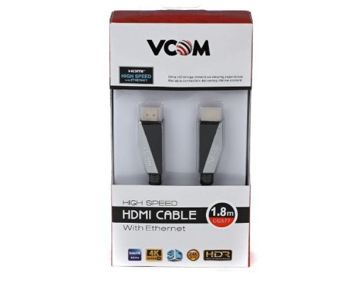 Кабель HDMI (19M -19M)  1.8м Vcom CG577-1.8M ver 2.0, 4K@60 Hz