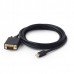 Кабель-переходник miniDisplayPort (M) в VGA (M) 1.8м Cablexpert CC-mDPM-VGAM-6, черный