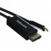 Кабель-адаптер USB3.1 Type-Cm -- DP(m) 4K@30Hz, 1.8m, Telecom TC010-1.8M