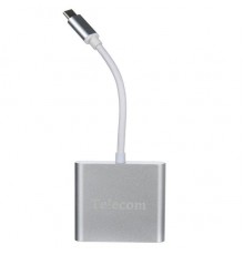 Кабель-концентратор USB3.1 TypeCm --HDMI+USB3.0 +PD charging 4K@30Hz, TelecomTUC010                                                                                                                                                                       