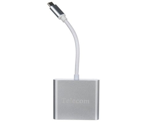 Кабель-концентратор USB3.1 TypeCm --HDMI+USB3.0 +PD charging 4K@30Hz, TelecomTUC010