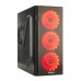 Корпус Miditower ExeGate EVO-7215 Black-Red light, ATX, 500NPX, 120mm, 1*USB+1*USB3.0, Audio