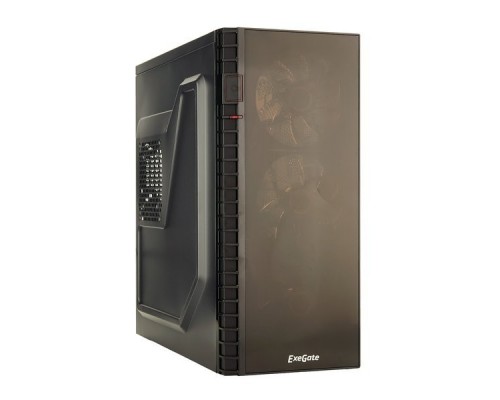 Корпус Miditower ExeGate EVO-7215 Black-Red light, ATX, 500NPX, 120mm, 1*USB+1*USB3.0, Audio