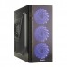 Корпус Miditower ExeGate EVO-7216 Black-Blue light, ATX, 500NPX, 120mm, 1*USB+1*USB3.0, Audio