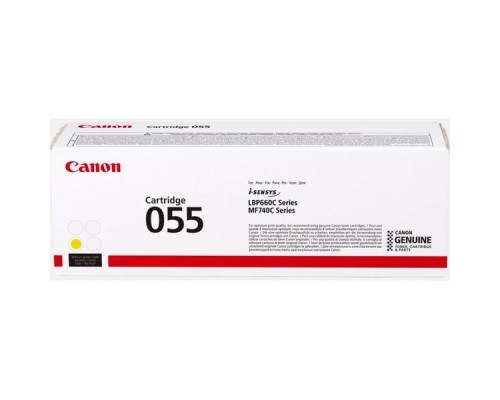 Картридж Canon 055 Y (2100 стр.) для Canon LBP66x/MF74x