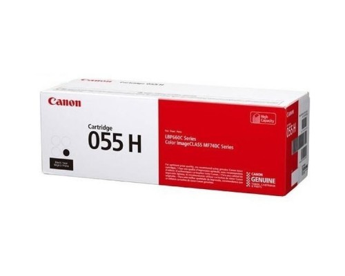 Картридж Canon 055H BK черный, увеличенной емкости