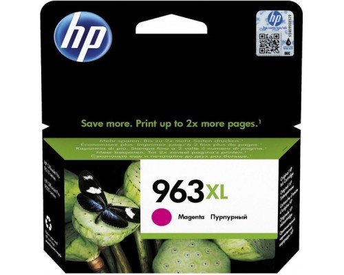 Картридж струйный HP 963 3JA28AE пурпурный (1600стр.) для HP OfficeJet Pro 901x/902x/HP