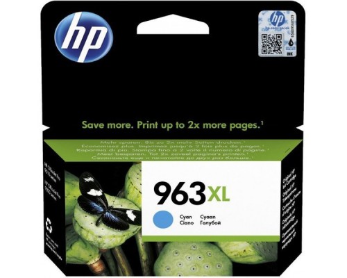 Картридж струйный HP 963 3JA27AE голубой (1600стр.) для HP OfficeJet Pro 901x/902x/HP