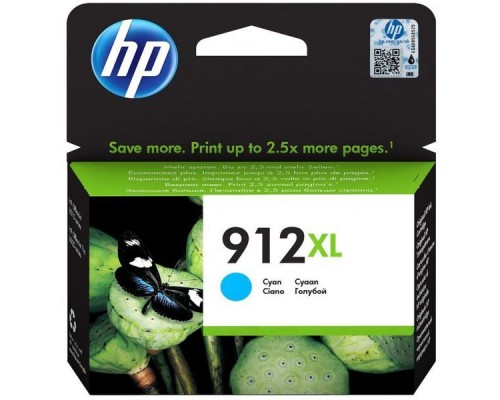 Картридж струйный HP 912 3YL81AE голубой (825стр.) для HP OfficeJet 801x/802x