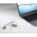 Разветвитель USB-C Hama Aluminium 3порт. серебристый (00135759)