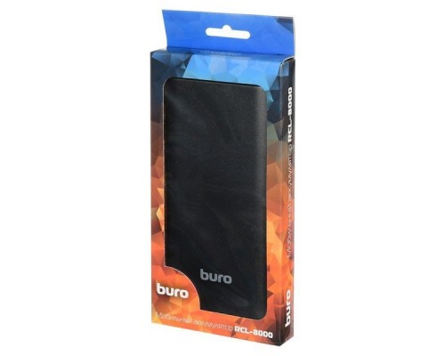 Мобильный аккумулятор Buro RCL-8000-BK Li-Pol 8000mAh 2.1A черный 2xUSB