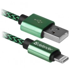 Кабель USB 2.0 A--Lightning 1.0м Defender ACH01-03T PRO 87810 зеленый                                                                                                                                                                                     