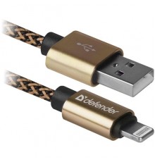 Кабель USB 2.0 A--Lightning 1.0м Defender ACH01-03T PRO 87806 золотой                                                                                                                                                                                     