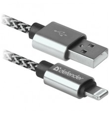 Кабель USB 2.0 A--Lightning 1.0м Defender ACH01-03T PRO 87809 белый                                                                                                                                                                                       