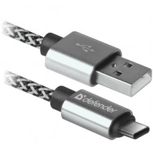Кабель USB 2.0 A--USB 3.1 (Type-C) 1.0m Defender USB09-03T PRO 87815 белый                                                                                                                                                                                