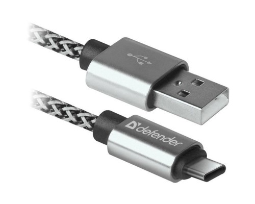 Кабель USB 2.0 A--USB 3.1 (Type-C) 1.0m Defender USB09-03T PRO 87815 белый