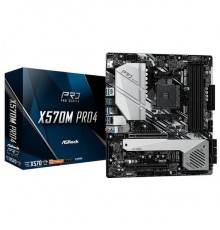 Материнская плата ASROCK X570M PRO4, Socket AM4, AMD X570, 4xDDR4-3200, HDMI+DP, 2xPCI-Ex16, 1xPCI-Ex1, 8xSATA3(RAID 0/1/10), 3xM.2, 8 Ch Audio, GLan, (0+4)xUSB2.0, (7+2)xUSB3.2, (1+0)xUSB3.2 Type-C™, 1xPS/2, mATX, RTL                                