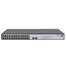 Коммутатор HPE 1420 24G 2SFP Switch (24 ports 10/100/1000 + 2 SFP 100/1000, unmanaged, fanless, 19