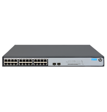 Коммутатор HPE 1420 24G 2SFP+ Switch (24 ports 10/100/1000 + 2 SFP+ 1G/10G, unmanaged, fanless, 19